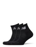 Unisex Response Performance Quarter 3 Pack Sport Socks Footies-ankle Socks Black New Balance