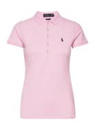 Slim Fit Stretch Polo Shirt Tops T-shirts & Tops Polos Pink Polo Ralph Lauren