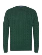 Cable-Knit Cotton Sweater Designers Knitwear Round Necks Green Polo Ralph Lauren