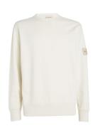 Badge Crew Neck Tops Sweatshirts & Hoodies Sweatshirts White Calvin Klein Jeans