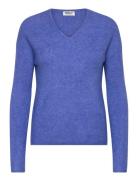 Onlcamilla V-Neck L/S Pullover Knt Noos Tops Knitwear Jumpers Blue ONLY