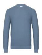 Style Elliot Tops Knitwear Round Necks Blue MUSTANG