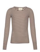 Petriciasy T-Shirt Long Sleeve Tops T-shirts Long-sleeved T-Skjorte Brown Sofie Schnoor Young