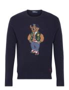 Polo Bear Wool-Cashmere Sweater Tops Knitwear Round Necks Navy Polo Ralph Lauren