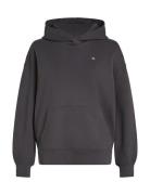 Stamp Back Graphic Hoodie Tops Sweatshirts & Hoodies Hoodies Black Calvin Klein Jeans