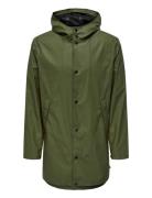 Onsluca Rain Coat Otw Outerwear Rainwear Rain Coats Green ONLY & SONS