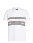 Shadow Global Stripe Reg Polo Tops Polos Short-sleeved White Tommy Hilfiger