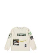 Rube Tops T-shirts Long-sleeved T-Skjorte Cream Molo