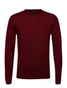 Cfkent Merino Crew Neck Knit Tops Knitwear Round Necks Red Casual Friday