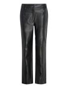 Crocobbdagga Pants Bottoms Trousers Leather Leggings-Bukser Black Bruuns Bazaar