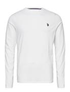 Uspa T-Shirt Ls Brolin Men Tops T-Langærmet Skjorte White U.S. Polo Assn.