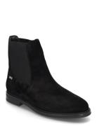 Flag Suede Low Chelsea Shoes Boots Ankle Boots Ankle Boots Flat Heel Black Tommy Hilfiger