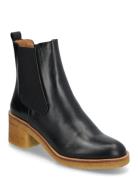 Booties - Flat - With Elastic Shoes Boots Ankle Boots Ankle Boots With Heel Black ANGULUS