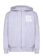 Nb Core Zip Hood Grey Designers Sweatshirts & Hoodies Hoodies Purple Nikben