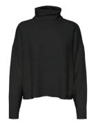 Vmomega Ls Rollneck Pullover Boo Tops Knitwear Turtleneck Black Vero Moda