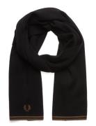 T/T Merino Wool Scarf Accessories Scarves Winter Scarves Black Fred Perry