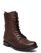 Biadanelle Lace Up Boot Leather Shoes Boots Ankle Boots Laced Boots Brown Bianco