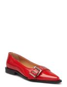 Biavictoria Buckle Ballet Flat Nappalak Ballerinasko Ballerinaer Red Bianco