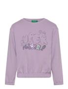 Sweater L/S Tops Sweatshirts & Hoodies Sweatshirts Purple United Colors Of Benetton