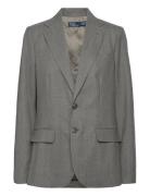 Stretch-Wool Flannel Blazer Blazers Single Breasted Blazers Grey Polo Ralph Lauren