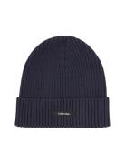 Classic Cotton Rib Beanie Accessories Headwear Beanies Navy Calvin Klein