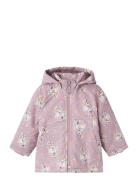 Nmfmaxi Jacket Aop Outerwear Jackets & Coats Winter Jackets Pink Name It