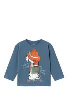 Nmmsino Pawpatrol Ls Nreg Top Box Cplg Tops T-shirts Long-sleeved T-Skjorte Blue Name It