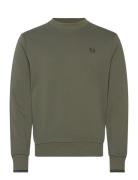 Crew Neck Sweatshirt Tops Sweatshirts & Hoodies Sweatshirts Green Fred Perry