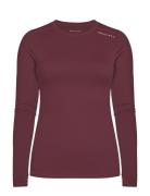 Jacquard Long Sleeve Sport T-shirts & Tops Long-sleeved Burgundy Röhnisch