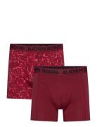 Cotton Stretch Boxer 2P Boxershorts Red Björn Borg