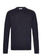 Bs Caspian Regular Fit Knitwear Tops Knitwear Round Necks Navy Bruun & Stengade