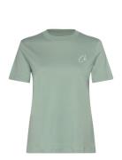 Embroidered Ck Regular Tee Tops T-shirts & Tops Short-sleeved Green Calvin Klein Jeans