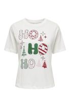 Onlrosie Life S/S Top Box Xmas Jrs Tops T-shirts & Tops Short-sleeved Multi/patterned ONLY