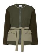 Fauna Mix Jacket Outerwear Jackets Light-summer Jacket Khaki Green Noella