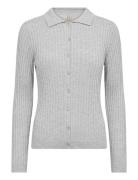 Sc-Fetima Tops Knitwear Cardigans Grey Soyaconcept