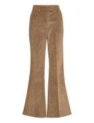 High Waist Flared Pants Bottoms Trousers Flared Brown REMAIN Birger Christensen