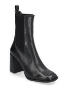 637-Vanti Cuir Shoes Boots Ankle Boots Ankle Boots With Heel Black Jonak Paris