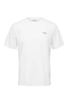 Slhaspen Logo Ss O-Neck Tee Noos Tops T-Kortærmet Skjorte White Selected Homme