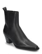 Leather Ankle Boots With Block Heel Shoes Boots Ankle Boots Ankle Boots With Heel Black Mango