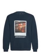 Standard Crew Poloroide Sweat Tops Sweatshirts & Hoodies Sweatshirts Navy Mads Nørgaard