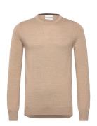 Bs Jupiter Regular Fit Knitwear Tops Knitwear Round Necks Beige Bruun & Stengade