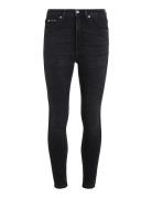 High Rise Super Skinny Ankle Bottoms Jeans Skinny Black Calvin Klein Jeans