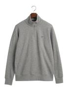 Emb Archive Shield Half Zip Tops Sweatshirts & Hoodies Sweatshirts Grey GANT