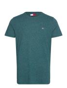 Tjm Xslim Jaspe C Neck Ext Tops T-Kortærmet Skjorte Green Tommy Jeans