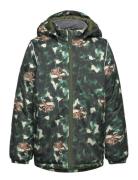 Winter Jacket Aop Outerwear Jackets & Coats Winter Jackets Green Mikk-line