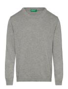 Sweater L/S Tops Sweatshirts & Hoodies Sweatshirts Grey United Colors Of Benetton