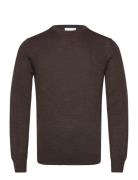 Bs Jupiter Regular Fit Knitwear Tops Knitwear Round Necks Brown Bruun & Stengade