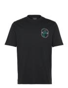 Thistle Flora Print T-Shirt Tops T-Kortærmet Skjorte Black Lyle & Scott