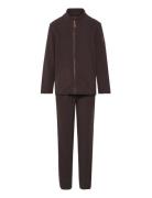 Fleece Set Recycled Outerwear Fleece Outerwear Fleece Suits Brown Mikk-line