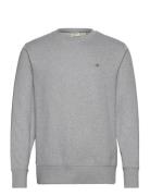 Reg Emb Archive Shield Cneck Tops Sweatshirts & Hoodies Sweatshirts Grey GANT